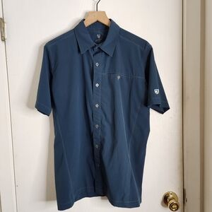 Kuhl Renegade Short Sleeve Tufflex Shirt in Pirate Blue Men's Size Small